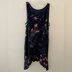 JUNIOR ROXY TROPICAL OASIS BEACHY VIBES SUNDRESS/COVERUP SIDE CUTOUTS X SMALL
